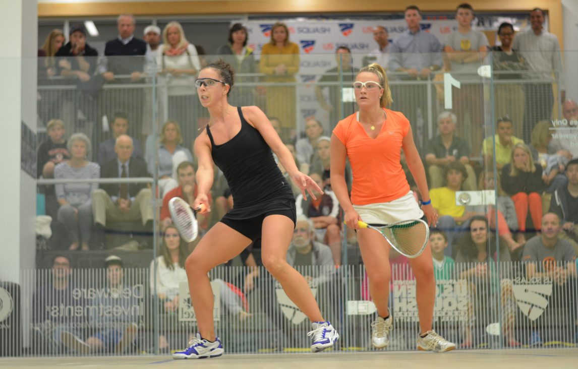 Georgina Stoker (L) against Olivia Fiechter in the finals for the second consecutive year.